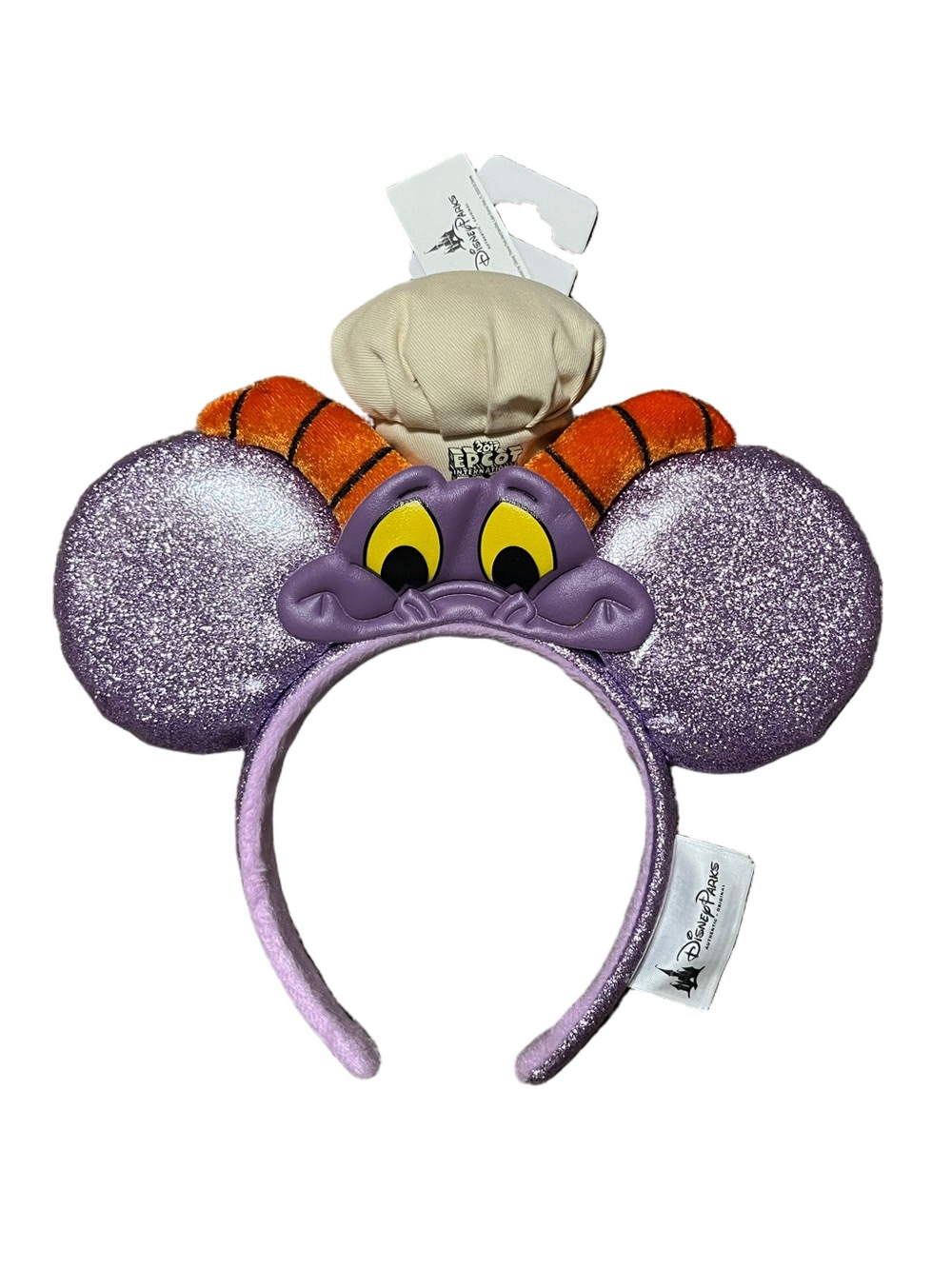 Disney 2017 Food Wine Figment Purple Sparkle Mickey Ears Headband